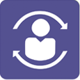 Image of a person and future and past arrows icon